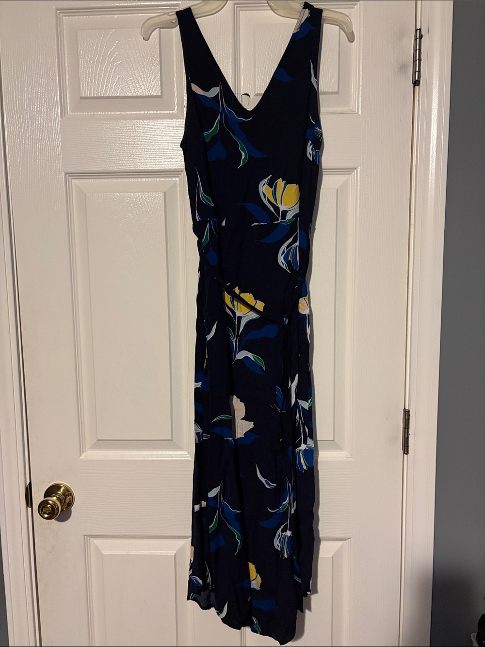 a new day Navy Dress with Yellow & Blue Floral Accents